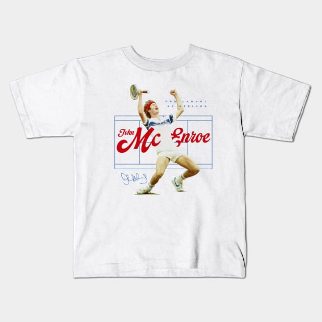 John McEnroe Kids T-Shirt by Juantamad